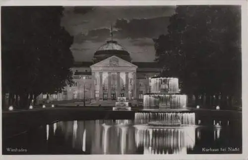 Wiesbaden - Kurhaus bei Nacht - 1939