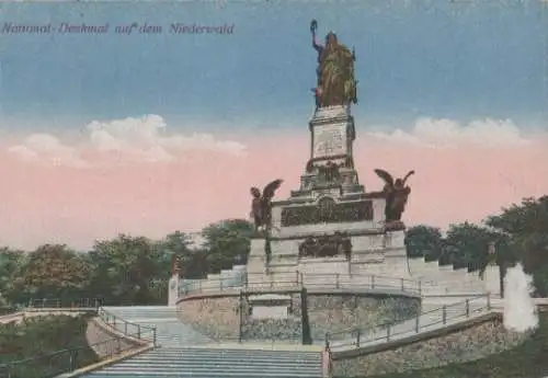 Rüdesheim - National-Denkmal auf Niederwald - ca. 1935