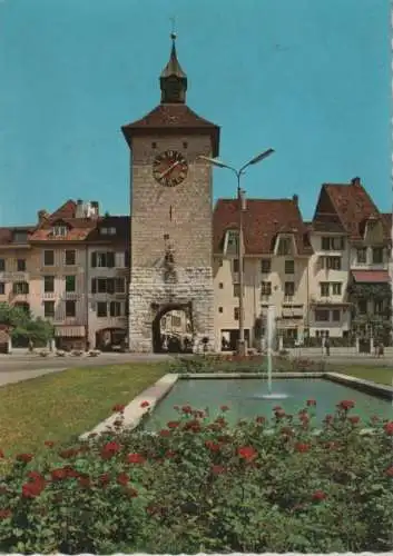 Schweiz - Schweiz - Solothurn - Amtshausplatz und Bieltor - ca. 1975