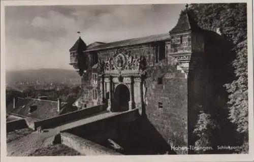 Tübingen - Hohen-Tübingen, Schloßportal - 1938