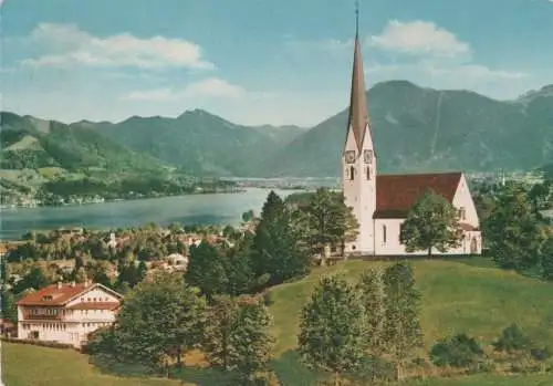 Bad Wiessee - Kirche mit Wiesseer Hof - ca. 1975