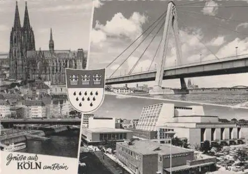 Köln - Severinsbrücke Opernhaus Dom - ca. 1965