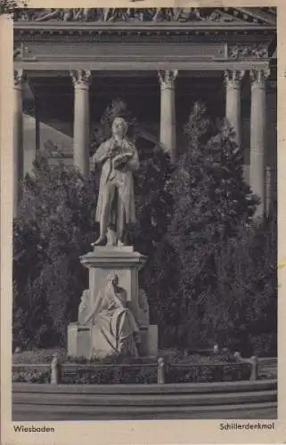 Wiesbaden - Schillerdenkmal - 1953