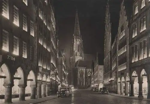 Münster - Prinzipalmarkt in Festbeleuchtung - 1969