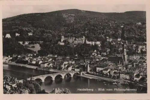 Heidelberg - Blick vom Philosophenweg - ca. 1955