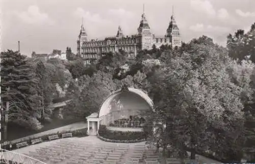 Bad Wildungen - Blick vom Kurpark auf den Fürstenhof - ca. 1965