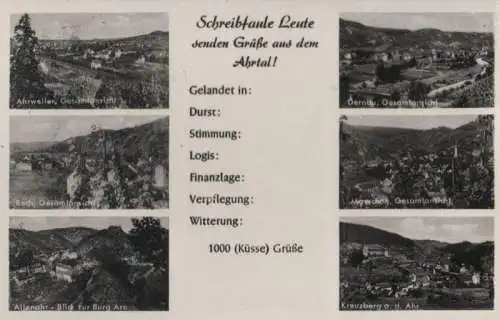 Ahr - Tal, u.a. Dernau - 1956