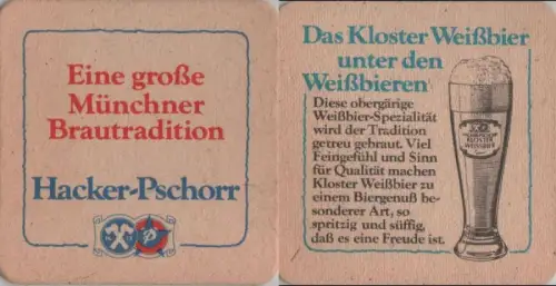 Bierdeckel quadratisch - Hacker-Pschorr