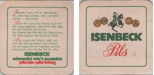Bierdeckel quadratisch - Isenbeck Pilspilsrein pilsrichtig