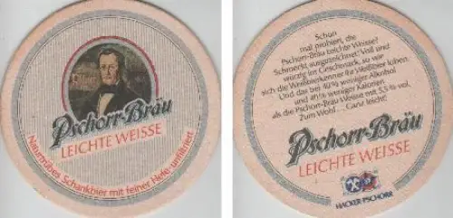 Bierdeckel rund - Hacker-Pschorr - Bräu - Leichte Weiße