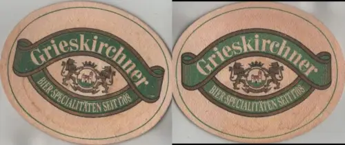 Bierdeckel oval - Grieskirchner