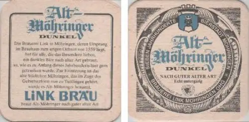 Bierdeckel quadratisch - Link - Alt Möhringer Dunkel