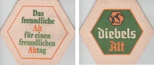 Bierdeckel 6-eckig - Diebels für einen freundlichen Alltag