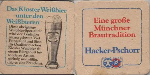 Bierdeckel quadratisch - Hacker-Pschorr