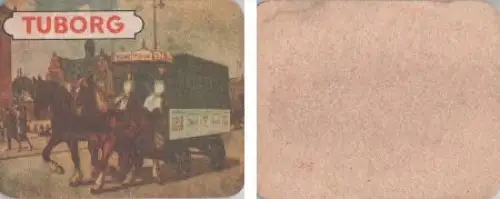 Bierdeckel rechteckig - Tuborg - Kutsche