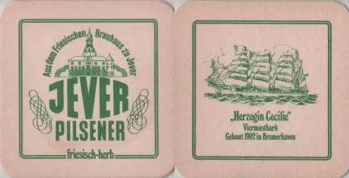 Bierdeckel quadratisch - Jever
