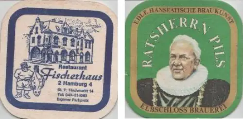 Bierdeckel quadratisch - Ratsherrn - Fischerhaus Hamburg