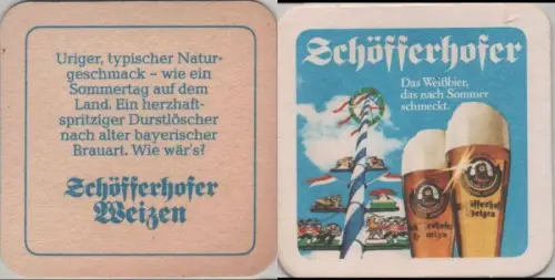 Bierdeckel quadratisch - Schöfferhofer