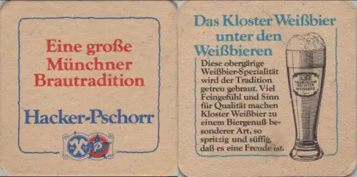 Bierdeckel quadratisch - Hacker-Pschorr
