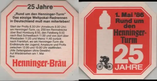 Bierdeckel quadratisch - Henninger