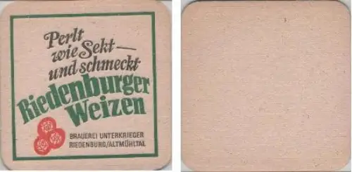Bierdeckel quadratisch - Riedenburger Weizen perlt wie Sekt