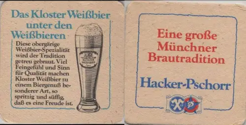 Bierdeckel quadratisch - Hacker-Pschorr