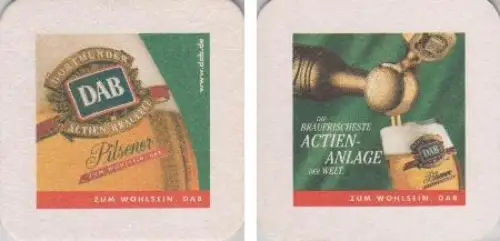 Bierdeckel quadratisch - DAB - Actienanlage