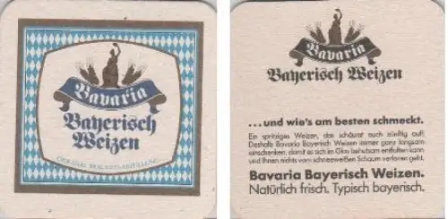 Bierdeckel quadratisch - Bavaria - Bayerisch Weizen