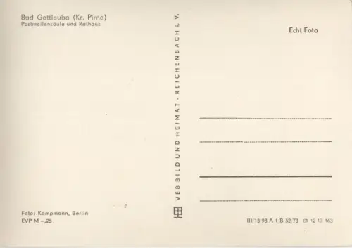 Bad Gottleuba - Postmeilensäule