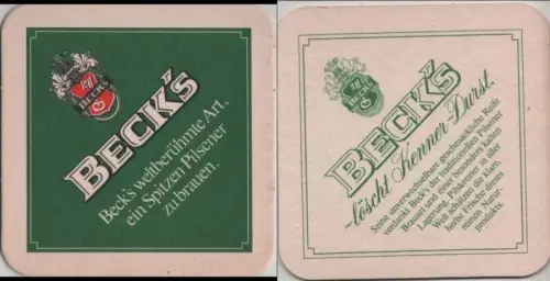 Bierdeckel quadratisch - Becks