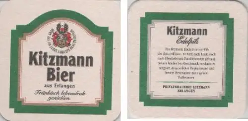 Bierdeckel quadratisch - Kitzmann Edelpils aus Erlangen