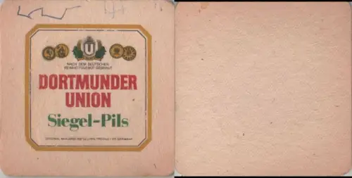 Bierdeckel quadratisch - Dortmunder Union-Bier