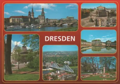 Dresden - Altstadtensemble, Semperoper, Zwinger, Kunstakademie, Das Blaue Wunder, Brühlscher Garten - 2004