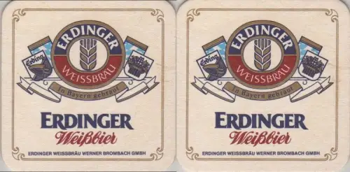 Bierdeckel quadratisch - Erdinger
