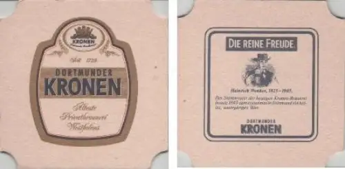 Bierdeckel quadratisch - Kronen - Heinrich Wenker