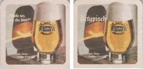 Bierdeckel quadratisch - Zipfer - Bleib wie du bist