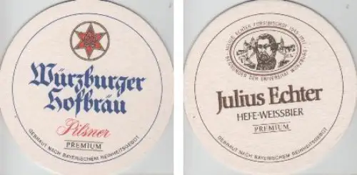 Bierdeckel rund - Würzburger und Julius Echter