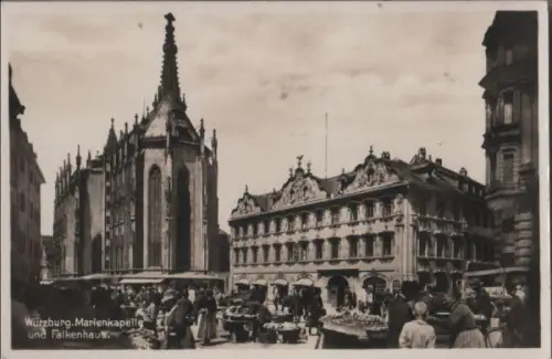 Würzburg - Marienkapelle und Falkenhaus - ca. 1940