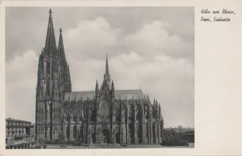Köln - Dom, Südseite - ca. 1955