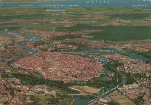 Lübeck von oben - 1971