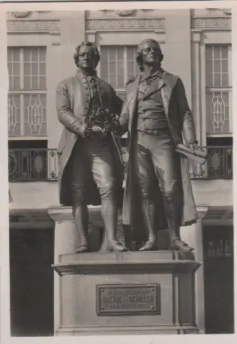 Weimar - Goethe- u. Schiller-Denkmal - ca. 1955