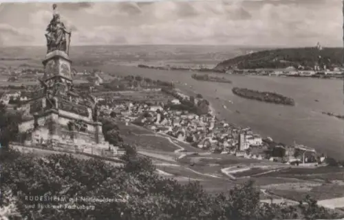 Rüdesheim mit Nationaldenlmal - ca. 1955