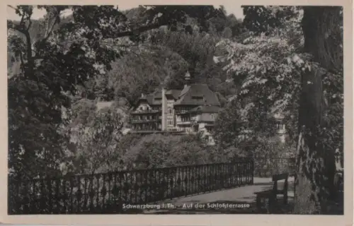 Schwarzburg - auf der Schloßterrasse - 1953