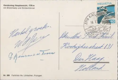 Schweiz - Kandersteg - Schweiz - mit Blümlisalp