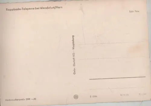 Talsperre Wendefurth - Rappbode-Talsperre