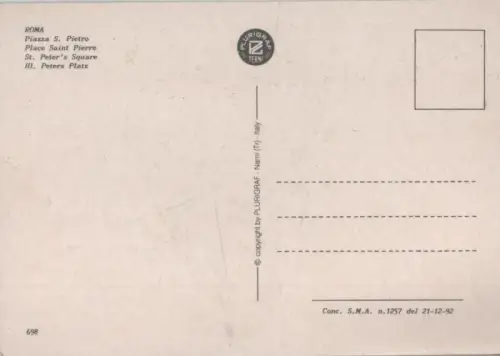 Italien - Rom - Roma - Italien - Piazza S. Pietro