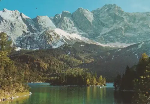 Garmisch-Partenkirchen - Eibsee b. Garmisch - Blick v. Seerundweg - ca. 1995