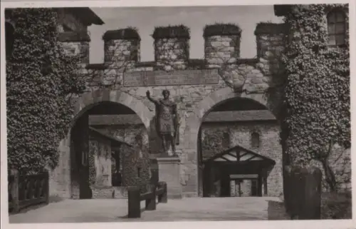 Bad Homburg, Kastell Saalburg - Haupttor von außen - ca. 1955