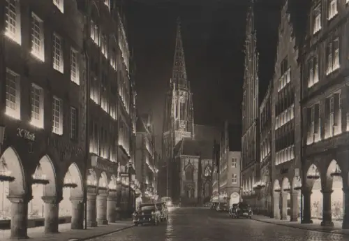 Münster - Prinzipalmarkt in Festbeleuchtung - 1969