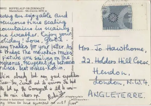 Schweiz - Zermatt - Schweiz - Riffelalp